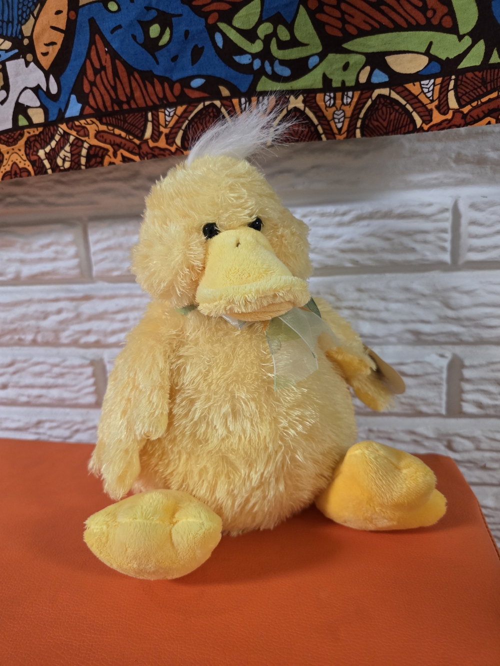 Yellow Plush Duck Stuffed Animal - Soft Cuddly Toy